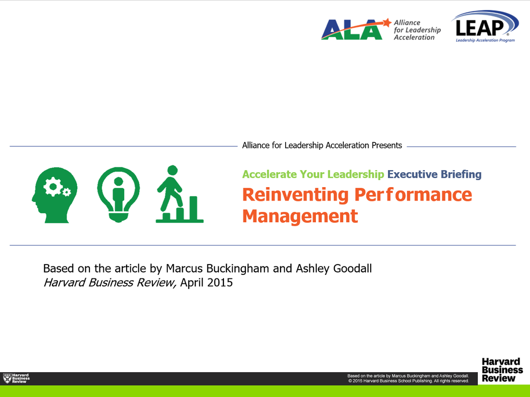 Accelerate Leadership: Reinvent Performance Management